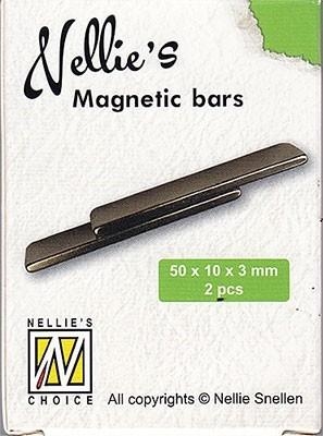 Nellie Snellen Magnetic bars 50x10x3mm 2 stk